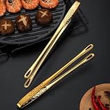 Grillhelfer Edelstahl-Küchenzange, inklusive zwei praktischen Größen (22,9 cm und 30,5 cm) für Ihre Bequemlichkeit (Gold)
