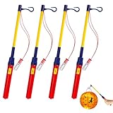 DIELIANHUA 4 Stück Laternenstab Kinder, 30CM LED Elektronischer Laternenstab, Laternenstab Elektrisch, Laternenstab Led, Laternenstab mit LED für St Martin, Halloween, Kostümpartys, Kinderparty