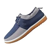 Generisch Arbeitsschuhe Herren Schlupfschuhe Leichtgewichts Sportschuhe rutschfest Freizeitschuhe Farbkontrast Schnürschuhe Weichen Sohle Winterschuhe Komfortable Halbschuhe Fitness Weit Zehenschuhe