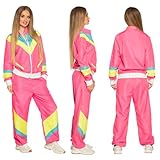 Boland 88532 - Kostüm Trainingsanzug 80er Jahre mit Taschen, Jacke und Hose, Campinganzug, Jogginganzug, Junggesellenabschied, Retro Style, Sportler, Gruppenkostüm, Motto Party, Karneval