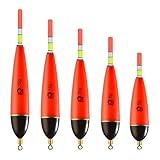 Hongoen 5 PCS Fishing Posen Set,Leuchtend Angeln SchwimmtPosen Set,Angelposen aus Eva-Schaumstoff,3g/4g/5g/6g/8g Posen Angeln,Schwimmer Angeln Für Hecht, Barsch, Karpfen, Barsch