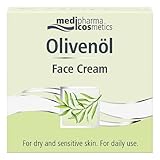 Medipharma Cosmetics Olivenol Face Cream - feuchtigkeitsspendende und pflegende Gesichtscreme 50 ml - Behandlung mit Olivenöl, Mandelöl und Avocadoöl für trockene Haut (Damen und Herren)