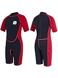 Summshall 2.5mm Neoprenanzug Kinder | Thermischer Badeanzug für Schwimmen Tauchen Surfen | Wärmender Kurz Lang Neoprenanzug Mädchen Jungen | UV-Schutz & Ultra Dehnbar