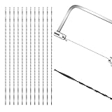 VooGenzek 12 Stücke 6# Dekupiersägeblätter mit Spiralzähnen, Rundsägeblätter, Spiral Scroll Sägeblätter, für Holz Schneiden Sägen Schnitzen (6#)