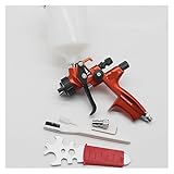 TIEOAXFT für Autos und Häuser für Selbermalen 1,3/1,4mm Spritzpistole 4000B Farbspritzpistole Luft Farbspritzpistolen Airbrush for Lackieren von Auto Aerograph Reparatur Spritzpistole(Tangerine 1.3)