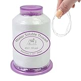 Nähmaschinengarn | 455 m wasserlösliches Garn | lösliche Kordel für Stoffreparaturen, Stickereien, Kostümprojekte