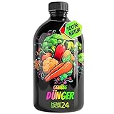 Homegrow24 Gemüse Dünger, Dünger für alle Gemüsepflanzen, 500 ml, Vitalstoffkomplex mit effektiven Mikroorganismen und organischer Pflanzenkohle, 100% Natürlich, für üppiges Wachstum