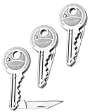 FUGLUS 1 StüCkr Mini SchlüSselmesser Multifunktionswerkzeug, Edelstahl 304 SchlüSsel Kleines Taschenmesser BrieföFfner In SchlüSselform Paketmesser Aus Edelstahl Key Knife SchlüSselbund Messer
