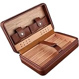 HYYKEJI Reise-Zigarren-Humidor-Etui, tragbare Zigarrenbox mit Luftbefeuchter, luftdicht, wasserdicht und staubdicht, für 4–6 Zigarren, Zigarrenbox, Herren