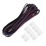 WHAMVOX 10 Stück Pin LED Strip Verbinder Rgb Steckverbinder ohne Löten Flexibel Stabil für Rgb LED Streifen Lichtbänder Schnelle Montage Geeignet