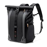 Inateck RollTop Rucksack Laptop Backpack mit 180°-Öffnung Hauptfach und Wasserdicht Reißverschluss, 22L-26.8L Tagesrucksack für Arbeit, Freizeit, Radfahren