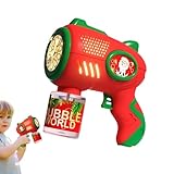 Weihnachten Seifenblasenmaschine Weihnachtsmann Seifenblasen Machine with Music and Flash Santa Automatische Seifenblasenpistole Spielzeug Bubble Blower for Outdoor and Indoor Activities