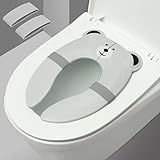 PandaEar Faltbarer Toilettensitz Kinder für Unterwegs, Reise Toilettensitz Kinder, Klappbarer Toilettensitz Faltbar Toilettensitzbezug WC Sitzbezüge mit Rutschfesten Silikonkissen, Jungen & Mädchen