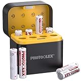 PHOTOOLEX AAA Akkus wiederaufladbar Lithium 8 Stück mit Ladegerät, 1300mWh hohe Kapazität 1,5V konstante Ausgangsspannung Dreifach A Li-ion Batterie, 1600+ Zyklen AAA Akku mit Schnellladegerät