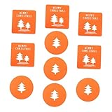 TOYANDONA 10 Stück Teiliges Filzuntersetzer rutschfeste Saugfähige Filzuntersetzer für Tassen und Gläser Hitzebeständig Schützend vor Kratzern für Tisch und Bar Orangefarbenes Design