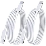USB C auf USB C Kabel 2Pack 100W 1.8M USBC to USB C Schnellladekabel 5A PD 4.0 USB C Ladekabel für Apple iPhone 17 16 15/Pro/Max, Samsung S23 S22 S21 MacBook Pro/Air, Huawei (Weiß)