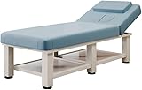 Schwerlast Massageliege Salon-Tisch, Metallrahmen Massageliege Wimpern-Bett Gesichtsbehandlungsbett SPA-Bett Tattoo-Tisch, mit Verstellbarer Rückenlehne+(Size:190x80x60cm)