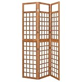 Tidyard 3-TLG. Paravent Spalier Rankgitter Raumteiler Rankhilfe Holzgitter Zusammenklappbar Raumtrenner Trennwand Umkleide Sichtschutz Spanische Wand Massivholz Tanne 121x180,5 cm