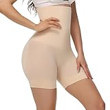 DiULi Bauchweg Unterhose Damen, Hohe Taille Miederhose mit Bein, Figurformende Bauchkontrolle DamenShapewear, Starke Formende, Body Shaper für Frauen, M, Hautfarbe