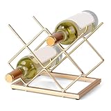 ANSO Arbeitsplatten-Weinregal, Freistehend, Kleines Weinregal, Desktop-Weinregal-Halterung für SchräNke, Speisekammer, Weinflaschenaufbewahrung