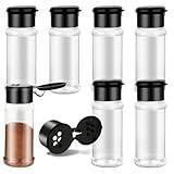 TIESOME 6 Stück Gewürzdosen, 100ml gewürzstreuer Kunststoff Gewürzdose Transparent Gewürzbehälter Gewürze organizer für Küche, Schublade, Gewürzregal, Camping