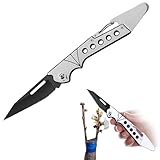FairyPeach Gartenmesser, totale 19cm, Pflanzen Gartenarbeit Veredelungsmesser, Astmesse Okuliermesser für Obstbäume, Edelstahl Klappmesser, Scharfes Pfropfmesser, Taschenmesser