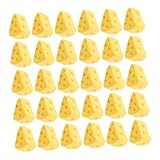 CLISPEED 40 Stück Teiliges Mini Cheesecake Dekorationen Realistische Künstliche Käsekuchen aus Kunststoff Miniatur Dessert Requisiten für Geburtstags und Kuchendekoration Langlebige und