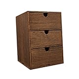 OUNONA Holz Schubladenbox Aus Hochwertigem Material Stufiger Organizer Für Zuhause Und Büro Langlebig Und Praktische Schublade Mit Halbrundöffnung Zur Aufbewahrung