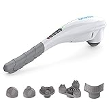 Massagegerät, RENPHO Massagegerät Nacken Schulter Handmassagegerät kabellose Massagegerät für Rücken, Nacken, Fuß, Beine und Schultern, wiederaufladbar mit 2600mAh Akku, Weiß