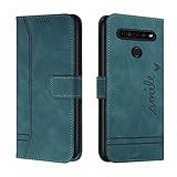 QIWEIQING Kompatibel mit LG K41S Hülle Leder, Klapphülle HandyHüllen Handytasche Case für LG K41S / LG K51S, Flip Schutzhülle Flip Case für LG K41S / LG K51S Green HX