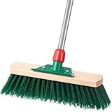 Straßenbesen mit Teleskopstiel, vielseitiger Gartenbesen, Kehrbesen, Hofbesen, Strassenbesen für Straße, Besen mit verstellbarem Stiel ideal für Draußen