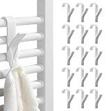 15 Stück Haken für Handtuchheizkörper, Stark Heizkörperhaken Weiß, Mehrzweck Heizkörperhaken ABS Haken Heizung Badheizkörper Weiß Hake für Handtuchheizkörper