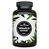 Vitamin B Komplex hochdosiert - 180 vegane Kapseln - Alle 8 B-Vitamine (B1, B2, B3, B5, B6, B7, B9, B12) - 500µg Vitamin B12 - bio-aktive Vitamin B-Formen - laborgeprüft, in Deutschland produziert