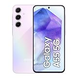 Samsung Galaxy A55 5G Smartphone, Android-Handy ohne Vertrag, 256 GB / 8 GB RAM, 2 Tage Akkulaufzeit, 50-MP-Kamera, Awesome Lilac, 2,5 Jahre Herstellergarantie