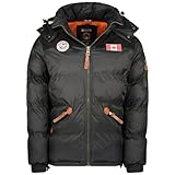 Canadian Peak Celieak_Men - Men's Comfortable Autumn Winter Warm Parka - Waterproof Coat Outdoor Fur Hooded Jacket - Winter Windbreaker Jacket Man (Black S)