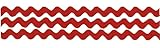 Großhandel für Schneiderbedarf 5 m Zackenlitze 8 mm rot, 100% Polyester, Made in Germany, Preis gilt für 5 m