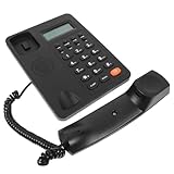FIXOSHEE Kabelgebundenes Tischtelefon Schwarz Klassisches Design Klare Klangqualität Für Büro und Zuhause Festnetztelefon mit Komfortabler Wähltastatur Effiziente Kommunikation