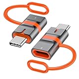 Omivine Lightning auf USB C Adapter 2 Stück, Adapter Lightning (Buchse) auf USB C (Stecker) 36W PD Ladekabel Konverter für iPhone 16/15 Series, iPad, Android, Nicht für OTG/Audio
