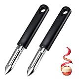 2 Stück Professionelle Sparschäler, Edelstahl Gemüseschäler, kartoffelschäler, Gurkenschäler, Sparschäler WMF mit ergonomischem rutschfesten Griff, für Kartoffeln, Karotten, Gurken, Äpfel & Birnen