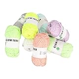 Luminöser Häkelgarn Nachtglühen Im Dunklen Garn für DIY -Kunsthandwerk, 8 Rollen Leuchtend Garn Zum Stricken, Geeignet für DIY -Handgestricke Projekte