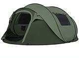 Camping Zelt, Pop Up Zelt 4-5 Personen, Automatisches Aufstellzelt in 3 Sekunden, Wurfzelte Wasserdicht Sonnenschutz, Familie Zelt, Tragbares Leichtes Kuppelzelt für Outdoor Camping, Wandern