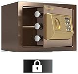 Tresor, sicher und langlebig, feuerfest, wasserdicht, Tresore, Heim- und Schließfächer, Schrank, kleiner 24,9 x 34,8 x 24,9 cm großer Büroschließfachkasten für den Hausgebrauch zur Aufbewahrung von