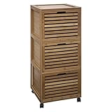 5five - säulenschrank mit 3 schubladen sicela Bambus