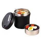 Isolierter Lebensmittelbehälter | 1.2L Isolierbox Warmhaltebox für Essen Mittagessen | Weite Öffnung Edelstahldose für Angeln Picknick Camping Reisen Schule Kinder Erwachsene - Büro Schule Outdoor Cam