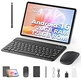 SVITOO Tablet mit Tastatur und Stift 10 Zoll Android 16 (Modell 2026), Unisoc T7250, 20GB RAM (4+16 virtuell) + 128GB, bis 1TB microSD, Widevine L1, WLAN 2,4/5 GHz, GPS, 6600 mAh (NTC)