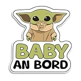 Baby on Board Aufkleber Auto, Bebé Alien, Wetterfest und UV-Beständig aufkleber auto, Sticker Baby