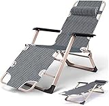 ZHANGshouf Outdoor Patio Lounge Chair Übergroße Klappliege für Strandrasen 4-Fach klappbare Liege