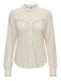 ONLY Damen Onlreba Lace L/S Shirt WVN Noos, Egret, S