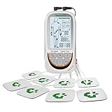 TESMED TE-880R Plus: Wiederaufladbarer Muskelelektrostimulator, EMS, TENS, Massagefunktion: 73 Programme, davon 2 anpassbar – Funktioniert mit 8 Elektroden