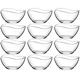 ecolle 12tlg. Glasschalen Set aus hochwertigem Glas Schalen Glasschale Dessertschale Vorspeise Glas Gläser 300 ml (Vira)